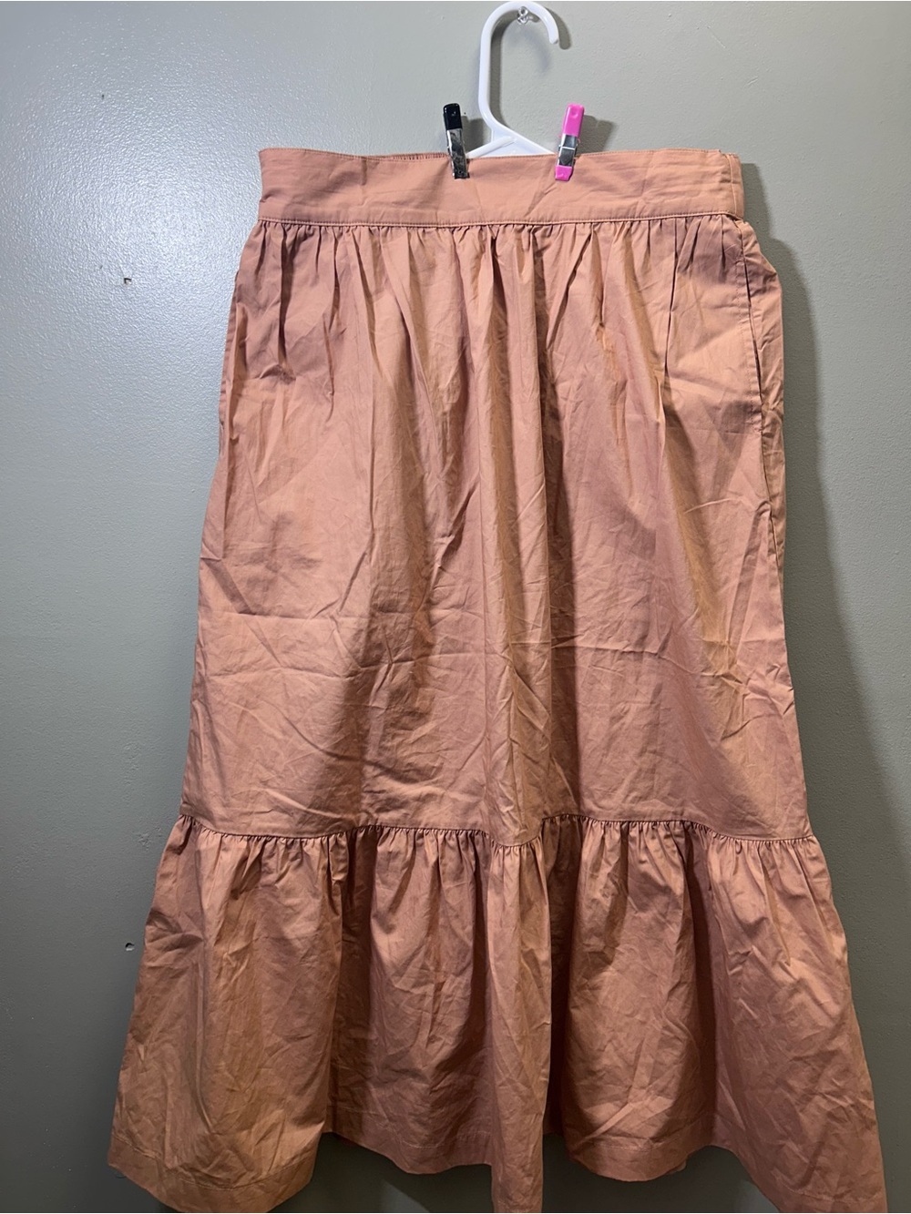a new day Peach Tiered Maxi Skirt